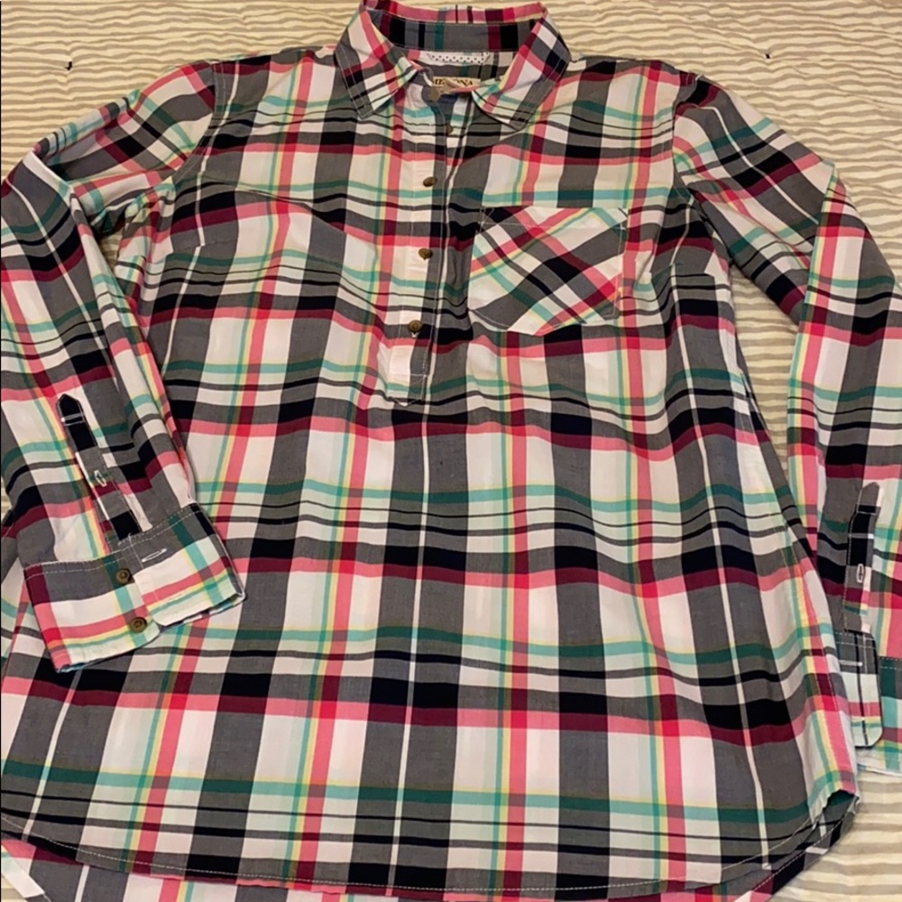 Preppy popover shirt